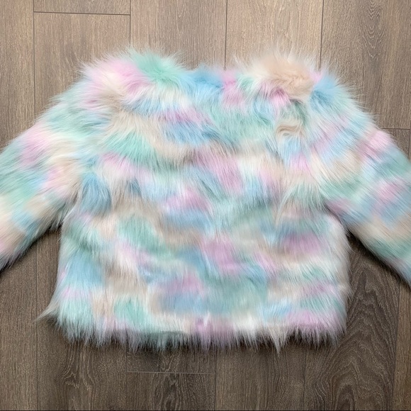 Superdown Shiloh Faux Fur Jacket Pastel Size M - Picture 13 of 17